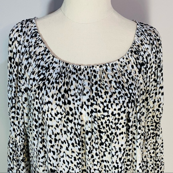 WITCHERY Womens Size 6 Ladies Animal Print Gathered Top Size 6 - Picture 2 of 16